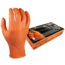 Ühekordsed nitriilkindad M-Safe Grippaz 246OR, 50tk, paksus 0,15mm, oranžid, suurus 9/L