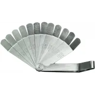LEHTKALIIBER 12 LEHTE, 45 KRAADI NURGAGA, 0,203-0,660MM + 0,008-0,026 TOLLI