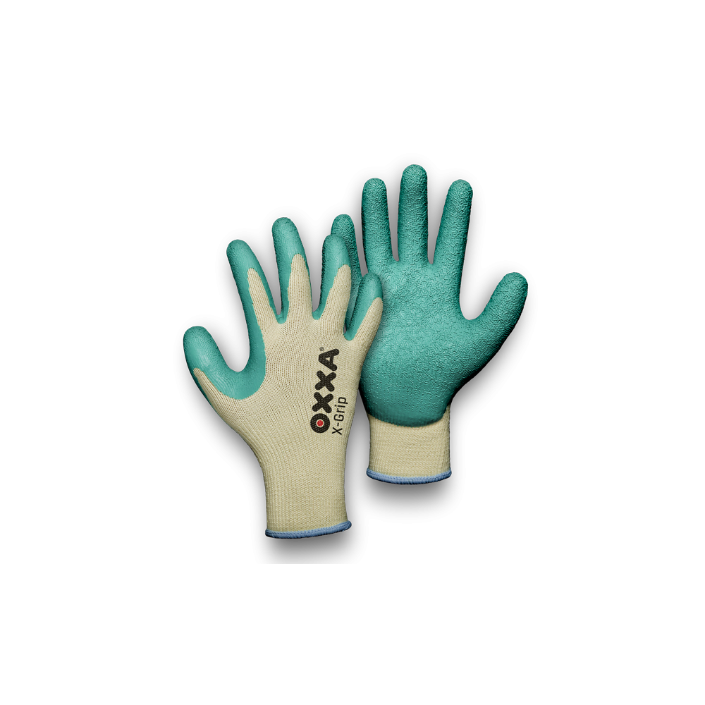 Polyester and cotton gloves with latex coating OXXA X-Grip 51-000, size 8/M