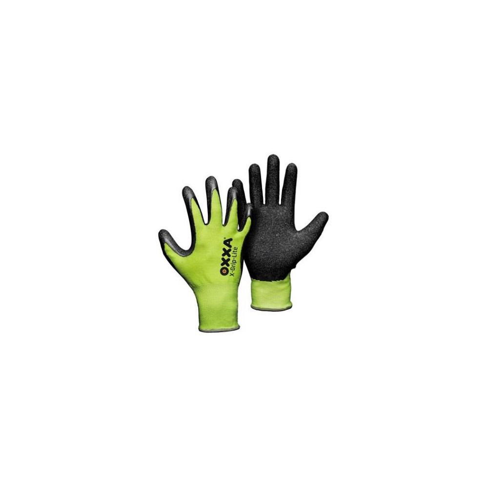 Nylon gloves with latex coating OXXA X-Grip-Lite 51-025, yellow, size 9/L