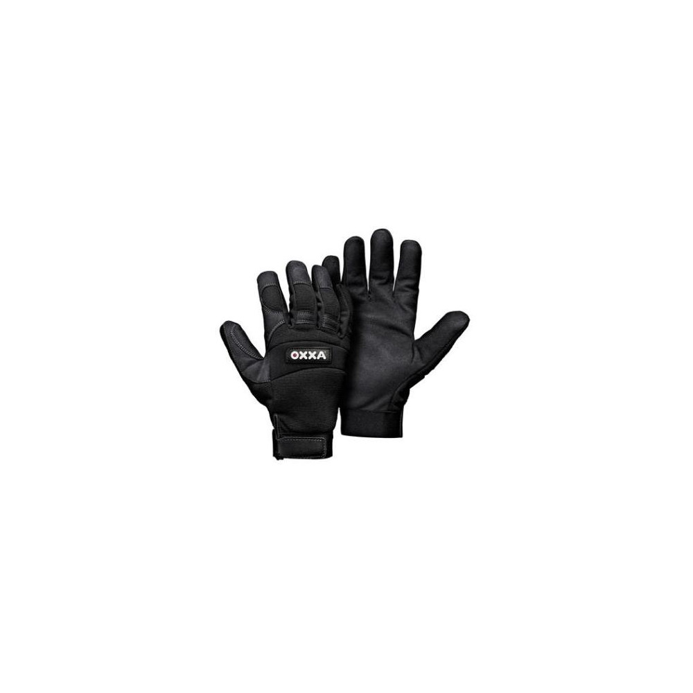 Mechanic style safety gloves OXXA X-Mech 51-600, synthetic leather, velcro, size 9/L