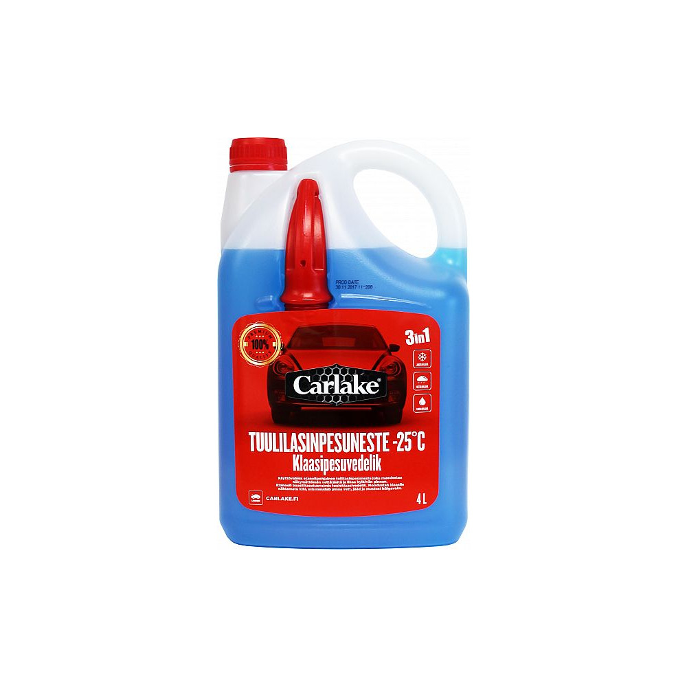 CARLAKE PREMIUM -25°C KLAASIPESU 4L (ETANOOL, KLAASIVAHA LISANDIGA) TALVINE