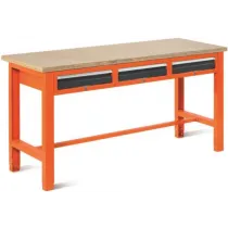 TÖÖLAUD SAHTLITEGA 1765X620MM, SWT17/2 STANDARDPLAADIGA, 3 SAHTLIT MALOW