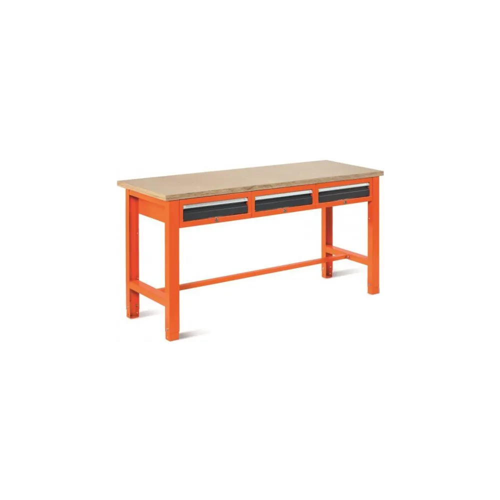 TÖÖLAUD SAHTLITEGA 1765X620MM, SWT17/2 STANDARDPLAADIGA, 3 SAHTLIT MALOW