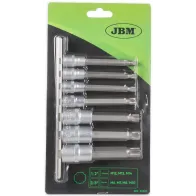 7-OS. 1/2"+3/8" PIKKADE 12-TÄHIK PADRUNOTSIKUTE KOMPL. M6-M14, SIINIL JBM*