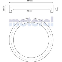 KUMMIPADI AUTOTÕSTUKILE ÜMMARGUNE 100/90MM, KÕRGUS 22MM ITALMATIC