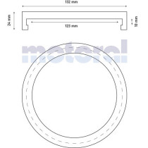 KUMMIPADI AUTOTÕSTUKILE ÜMMARGUNE 132/123MM, KÕRGUS 24MM ITALMATIC