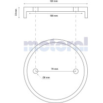 KUMMIPADI AUTOTÕSTUKILE ÜMMARGUNE 120/108MM, PAKSUS 33MM (2-AUGUGA)