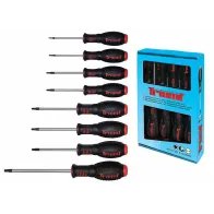 8-OS. TORX KRUVIKEERAJATE KOMPLEKT T8-T40, TORX KRUVIKEERAJA PIKK T15X300MM, 2K-NONSLIP, PAPPKARP TRIUMF