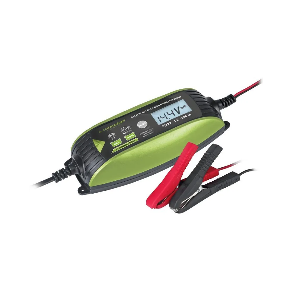 AKULAADIJA 6/12V 2A/4A 1.2-120AH IP65 6 LAADIMISTSÜKLIT CARMOTION