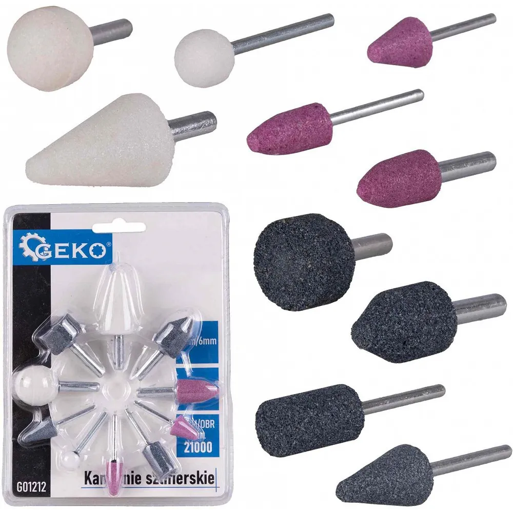 10-OS. ABRASIIVOTSIKUTE KOMPLEKT 1/4", 21000RPM GEKO