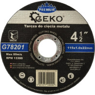 LÕIKEKETAS METALLILE/TERASELE 115X1X22,2MM PREMIUM GEKO