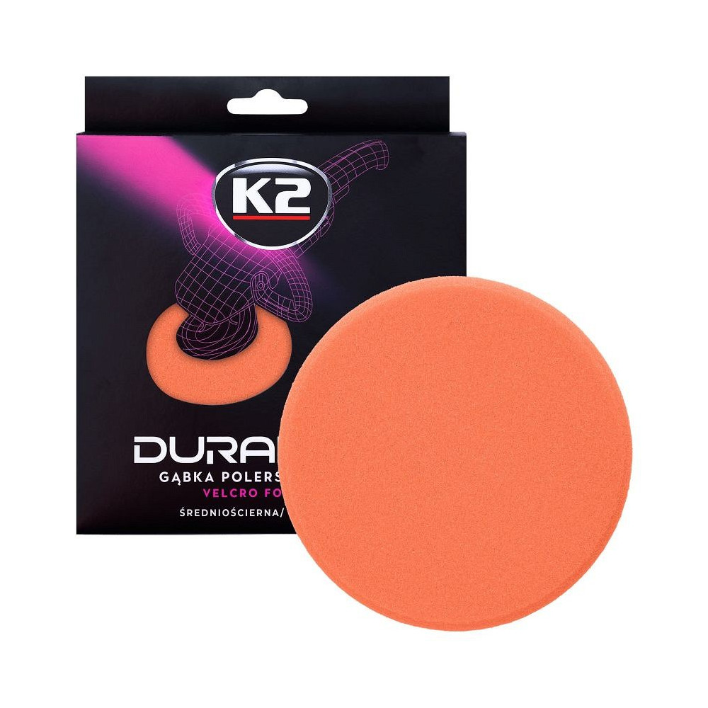 K2 DURAFLEX PRO ORANGE MEDIUM ABRASIVE TAKJAKINNITUSEGA POLEERIMISPADI 150X25MM