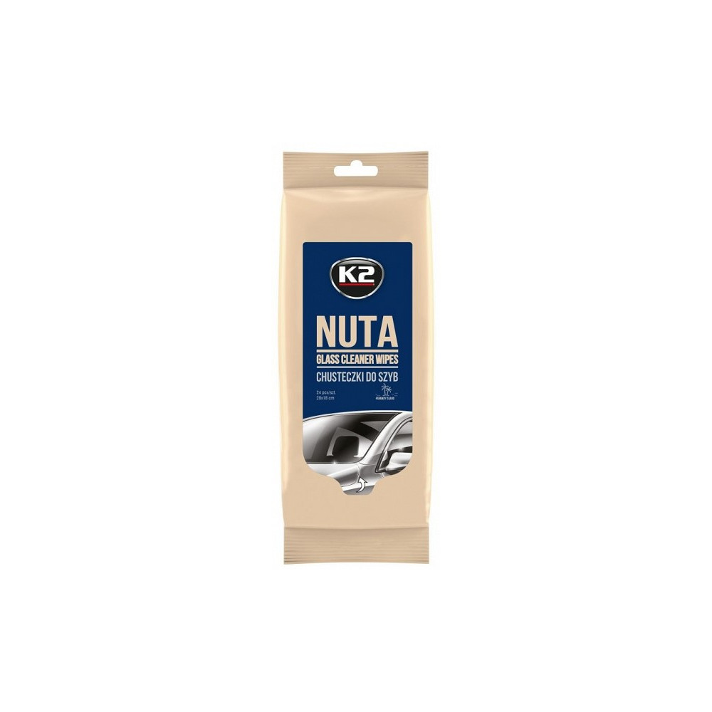 K2 NUTA GLASS CLEANER WIPES KLAASIPUHASTUSLAPID 24TK