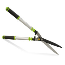 Hedge shears with telescopic aluminium twist-release tubular handles