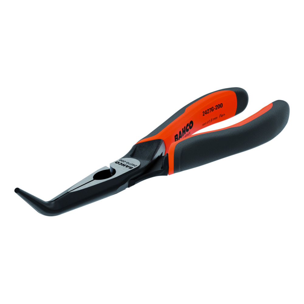 Snipe nose pliers Ergo with 60° bent tip 200mm