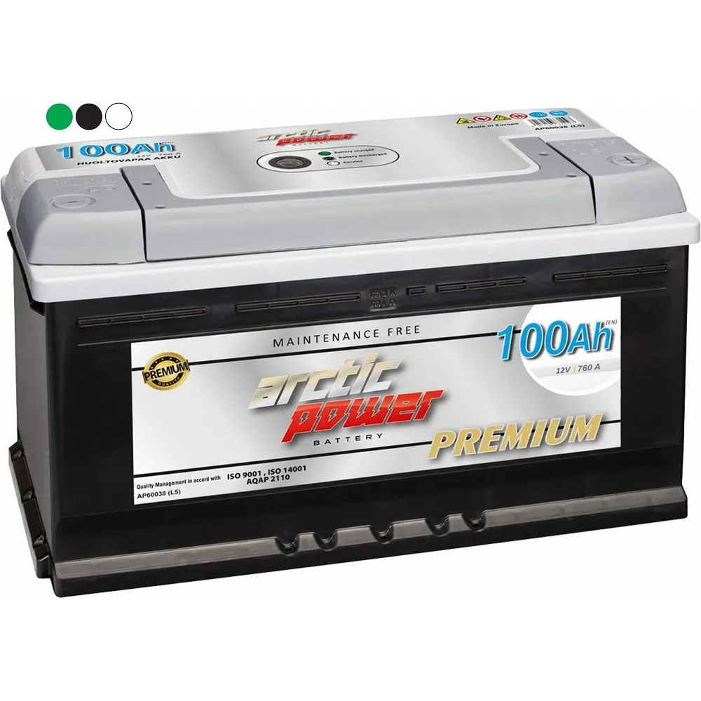 ARCTIC POWER PREMIUM AKU SMF 100AH 350X175X190 760A (EN) -/+ MAGIC EYE