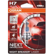 12V H7 PIRN 55W PX26D NIGHT BREAKER LASER II +150% BLISTER 1TK OSRAM