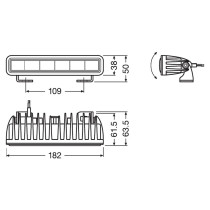 KAUGTULI LED PANEEL 14W, PIKKUS 182MM, 12/24V 1300LM COMBO ECE