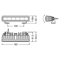 KAUGTULI LED PANEEL 14W, PIKKUS 182MM, 12/24V 1300LM COMBO ECE