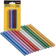 LIIMIPULGAD VÄRVILISED GLITTER 12TK 7,2X100MM