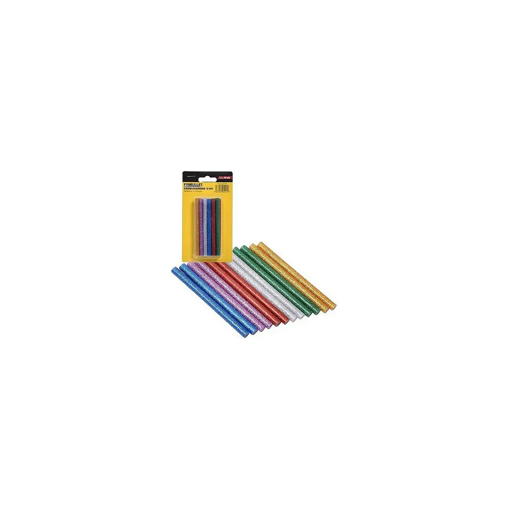 LIIMIPULGAD VÄRVILISED GLITTER 12TK 7,2X100MM