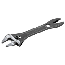 Adjustable wrench with thin jaws and alligator jaw 209mm max 32mm