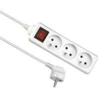 KONTORI PIKENDUSJUHE LÜLITIGA 3 PESA 1,5M 3X1,0MM2 VALGE MADE IN POLAND