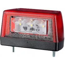 NUMBRITULI LED 12/24 57X102MM PUNANE