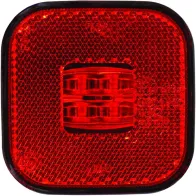KÜLJETULI LED PUNANE 62X62MM 12/24V 0,5M JUHTMEGA