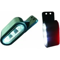 DOB-67L KÜLJETULI VASAK LED, 12/24V, VALGE-PUNANE 40X112X38MM