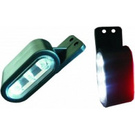 DOB-67L KÜLJETULI VASAK LED, 12/24V, VALGE-PUNANE 40X112X38MM