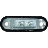 KÜLJETULI LED, PUNANE VALGE KLAASIGA, 12/24V 0,5M KAABEL 78X22X18MM