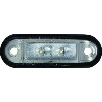 KÜLJETULI LED, KOLLANE VALGE KLAASIGA, 12/24V 0,5M KAABEL 78X22X18MM