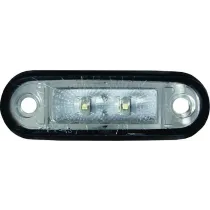 KÜLJETULI LED, KOLLANE VALGE KLAASIGA, 12/24V 0,5M KAABEL 78X22X18MM