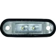 KÜLJETULI LED, KOLLANE VALGE KLAASIGA, 12/24V 0,5M KAABEL 78X22X18MM