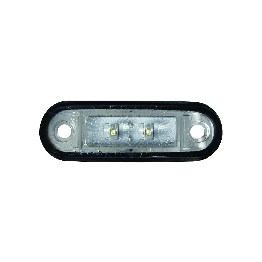 KÜLJETULI LED, KOLLANE VALGE KLAASIGA, 12/24V 0,5M KAABEL 78X22X18MM