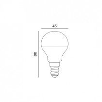 230V PIRN LED E14 MB 7W 525LM SOE VALGUS 3000K (45X80MM) A+ LED2B