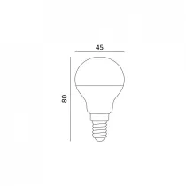 230V PIRN LED E14 MB 7W 525LM SOE VALGUS 3000K (45X80MM) A+ LED2B