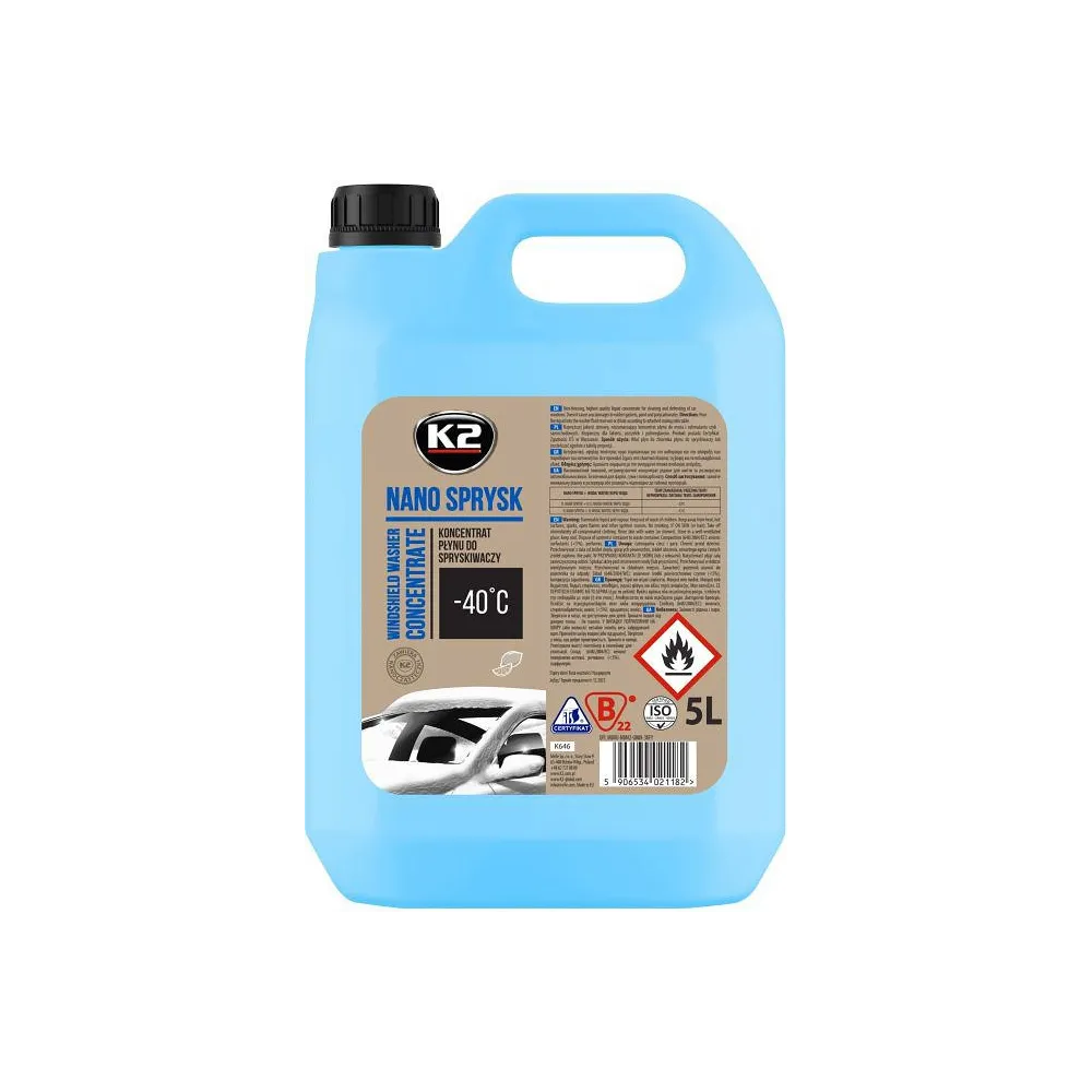K2 NANO SPRYSK -40°C KLAASIPESU NANOOSAKESTEGA 5L (ETANOOL) TALVINE