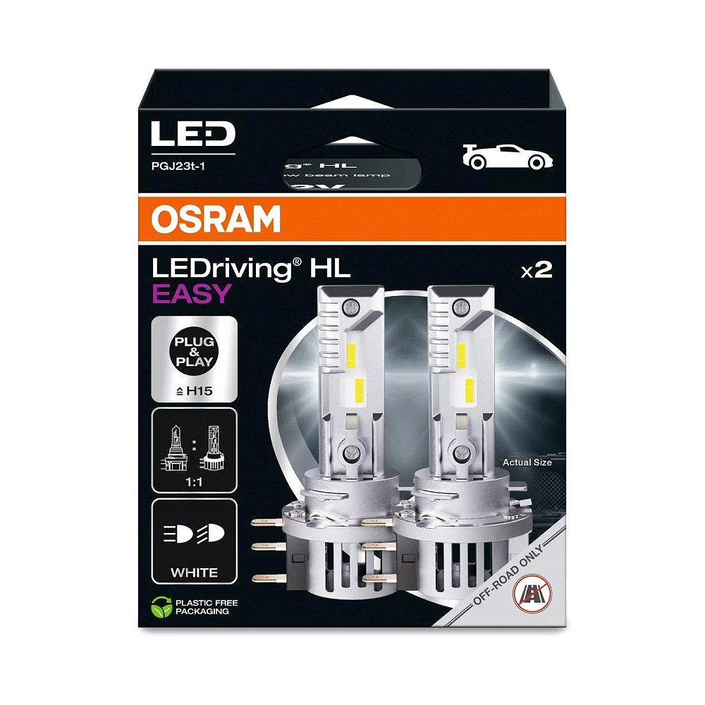 12V H15 LED PIRN 16/3W 1250/250LM PGJ23T-1 OSRAM