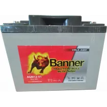 BANNER TRACTION BULL BLOC AGM 12V 51AH -/+ 197X166X170MM