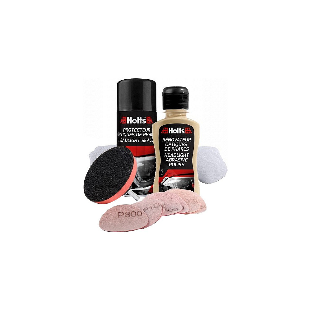 HOLTS HEADLIGHT RESTORER KIT TULEKLAASIDE POLEERIMISKOMPLEKT