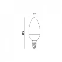 230V PIRN LED E14 SW 9W 900LM SOE VALGUS 3000K 37X106MM PREMIUM KOBI