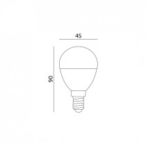 230V PIRN LED E14 MB R45 9W 900LM NEUTRAALVALGE 4000K 45X90MM PREMIUM A+ KOBI