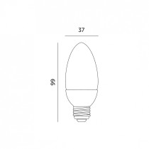 230V PIRN LED E27 SW 4,5W 420LM SOE VALGUS 3000K 37X106MM KOBI