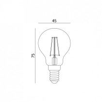 230V PIRN LED FILA E14 FMB R45 4W 470LM SOE VALGUS 3000K 45X75MM 360° A+ KOBI