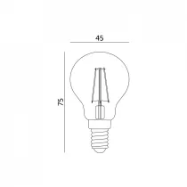 230V PIRN LED FILA E14 FMB R45 4W 470LM SOE VALGUS 3000K 45X75MM 360° A+ KOBI