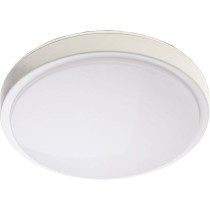 230V LED PLAFOON/VALGUSTI TAURUS, VALGE 27W 120° 1750LM 4000K Ø350 IP44 KOBI