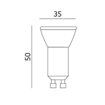 230V PIRN LED MR11 GU10 4W 320LM NEUTRAALVALGE 4000K 35X57MM KOBI